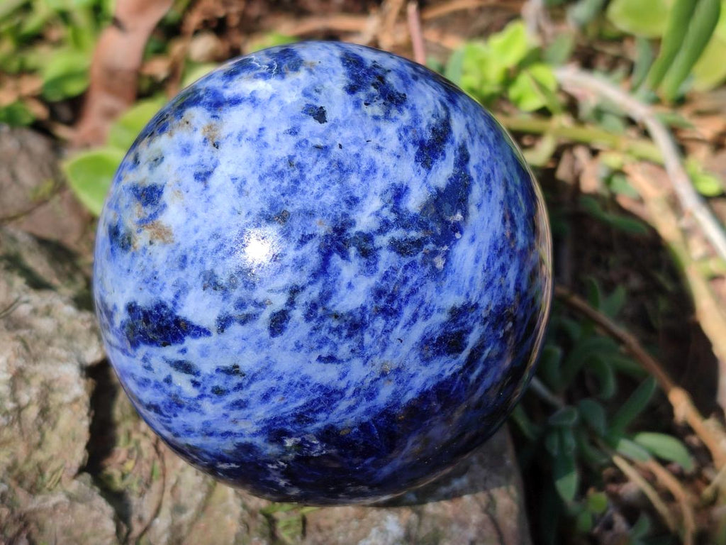 Polished Sodalite Spheres x 2 From Kunene River, Namibia