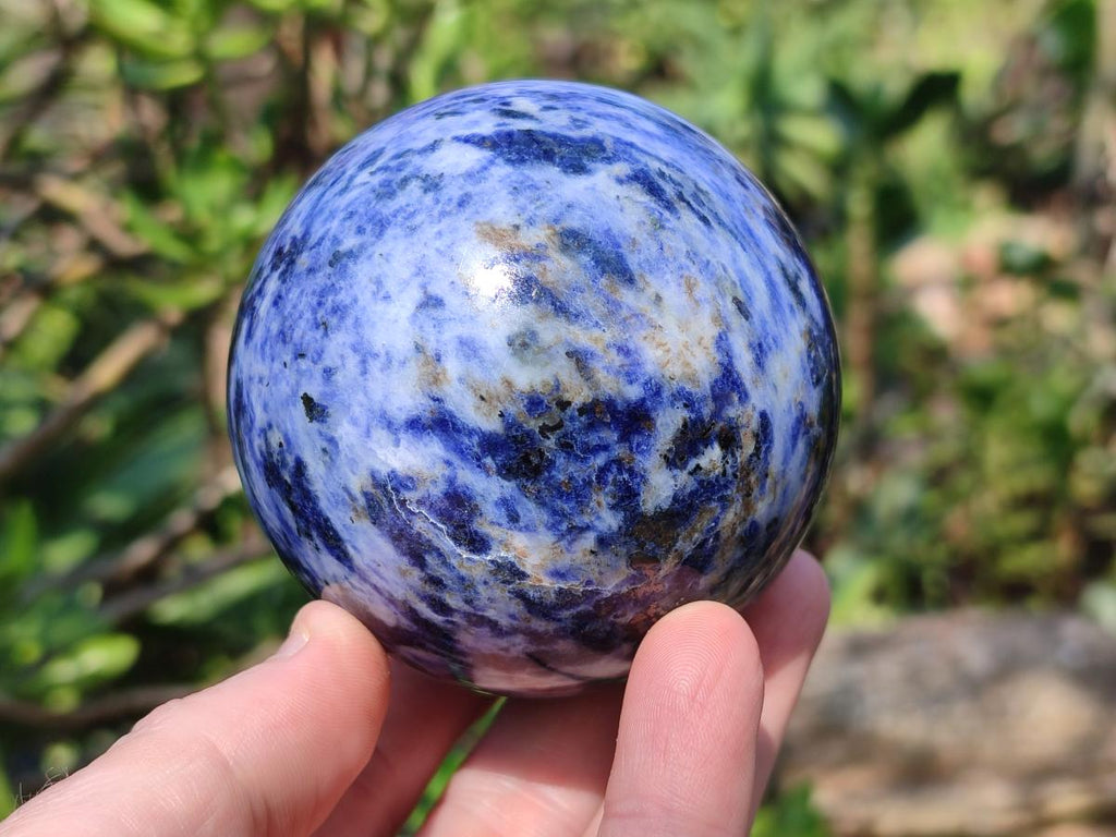 Polished Sodalite Spheres x 2 From Kunene River, Namibia