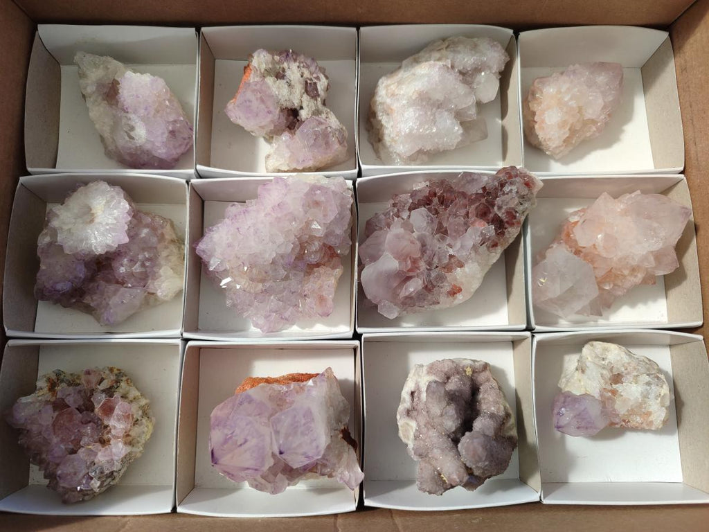 Natural Spirit Amethyst Clusters x 12 From Boekenhouthoek, South Africa