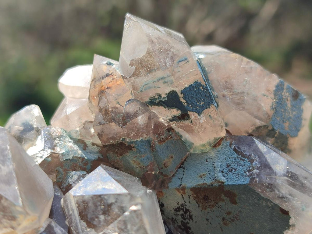 Natural Smokey Quartz Clusters with Foitite x 3 From Erongo, Namibia