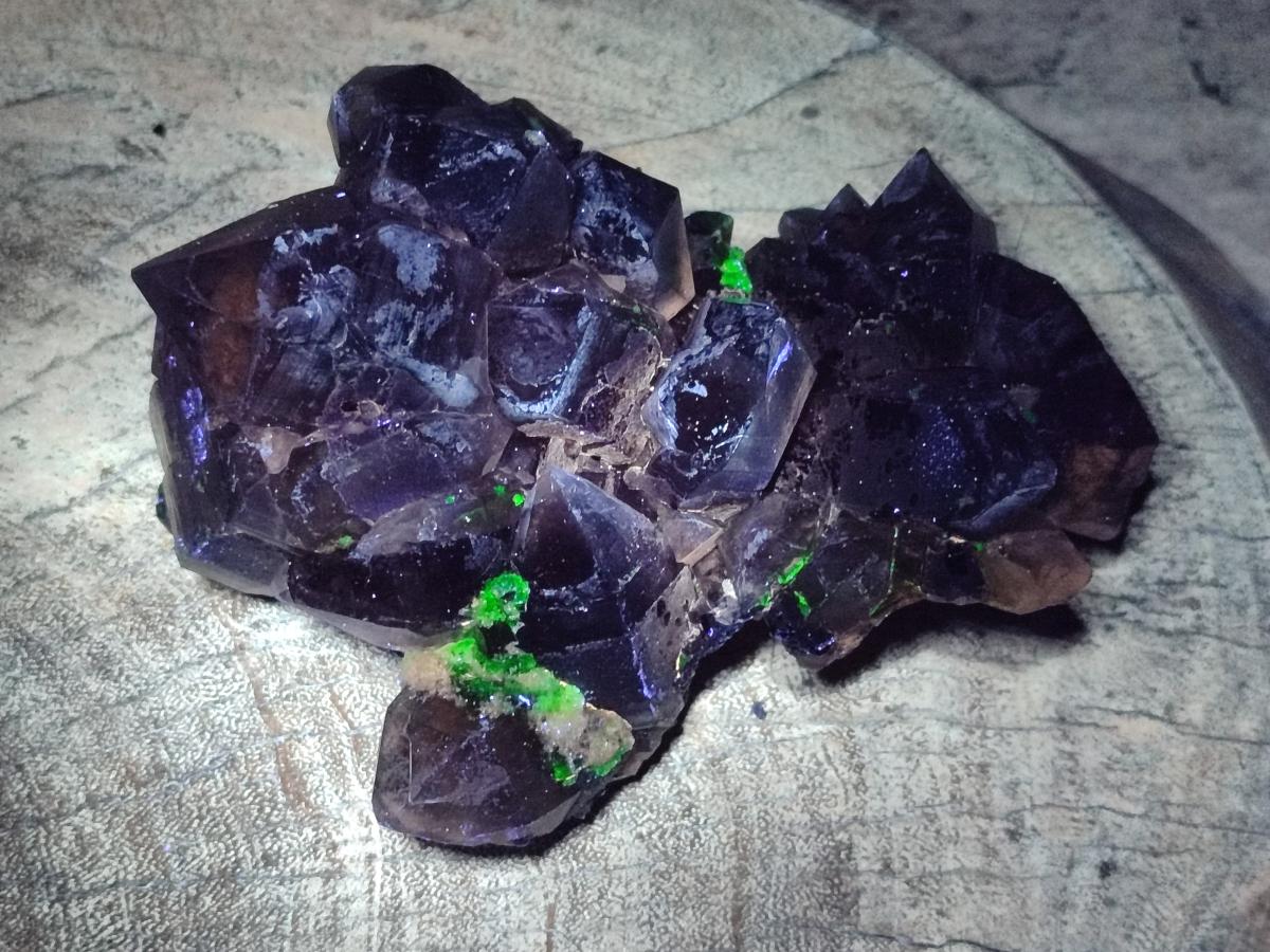Natural Smokey Quartz Clusters with Foitite x 3 From Erongo, Namibia