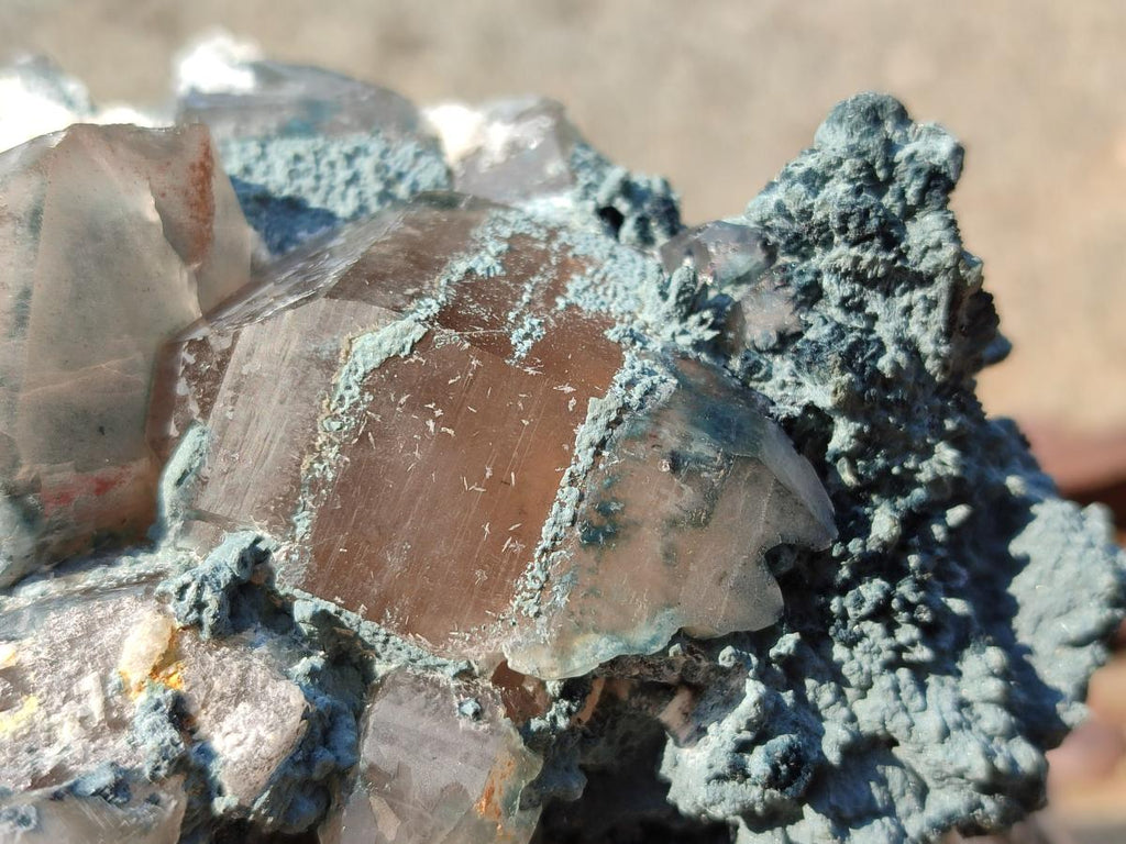 Natural Smokey Quartz Clusters with Foitite x 3 From Erongo, Namibia