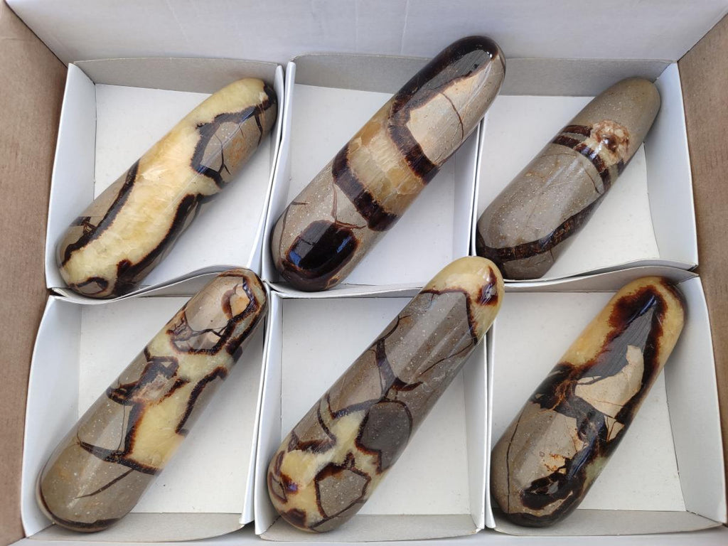 Polished Septerye Massage Wands x 6 From Mahajanga, Madagascar