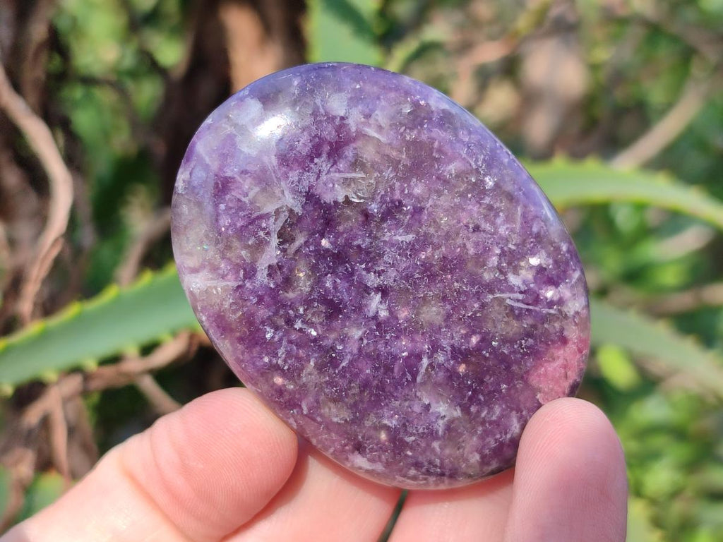 Polished Lepidolite Galets x 12 From Ambatondrazaka, Madagascar