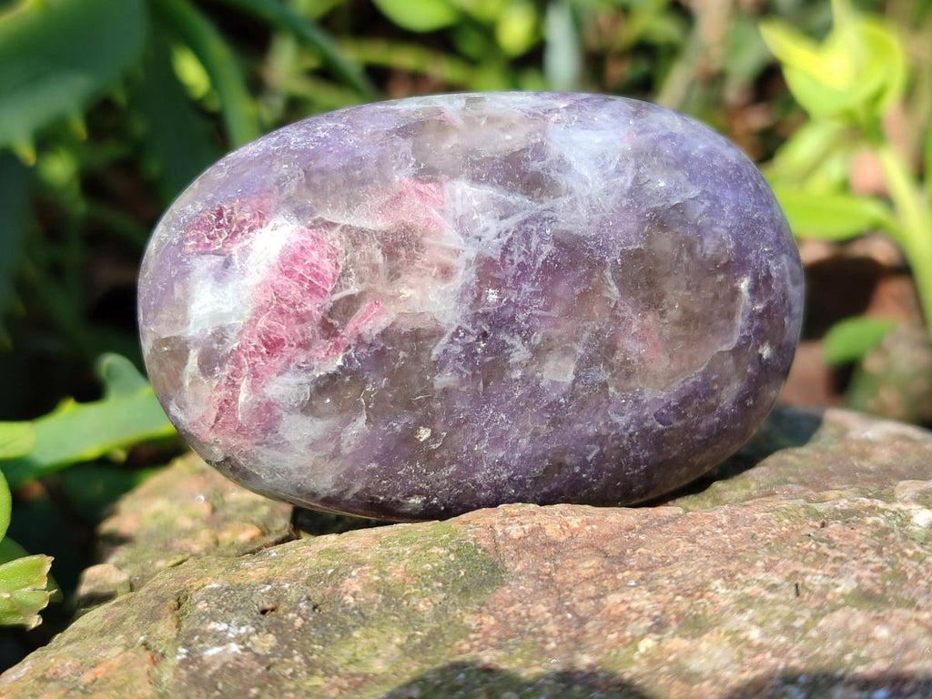 Polished Lepidolite Galets x 12 From Ambatondrazaka, Madagascar