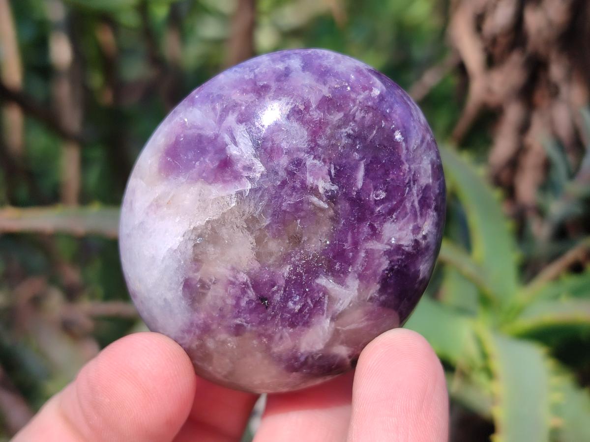 Polished Lepidolite Galets x 12 From Ambatondrazaka, Madagascar