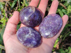 Polished Lepidolite Galets x 12 From Ambatondrazaka, Madagascar
