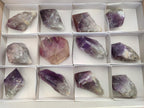 Natural Dark Purple Jacaranda Amethyst Single Crystals x 12 From Mumbwa, Zambia