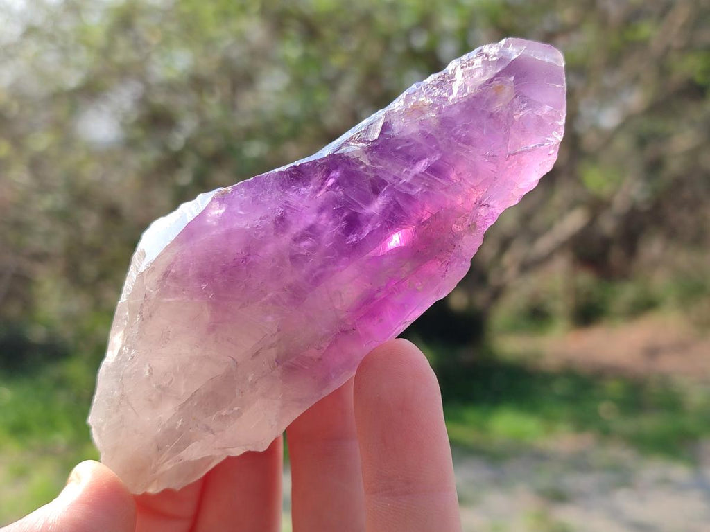 Natural Dark Purple Jacaranda Amethyst Single Crystals x 12 From Mumbwa, Zambia