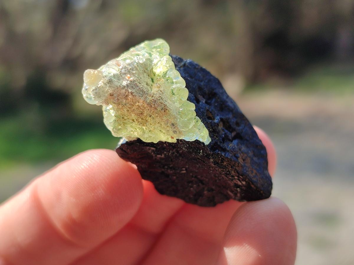 Natural Rare Hyalite Opal Specimens with Associated Minerals x 70 From Namibia