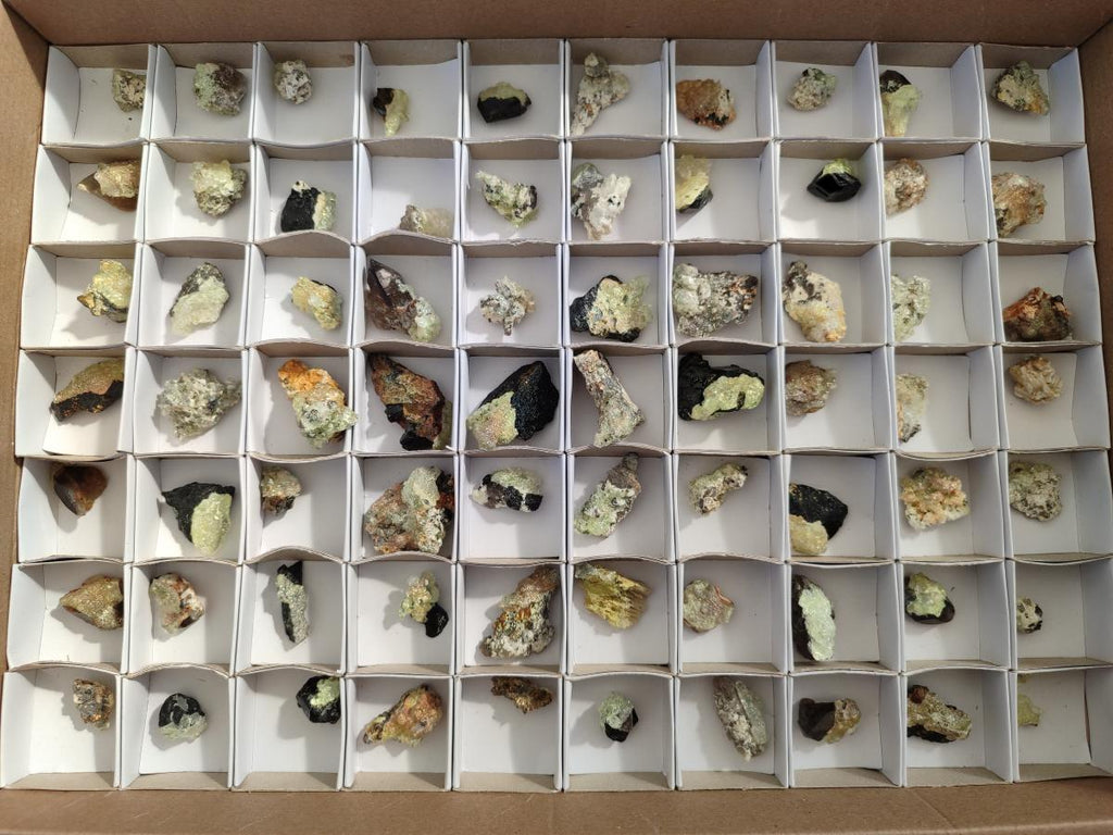 Natural Rare Hyalite Opal Specimens with Associated Minerals x 70 From Namibia