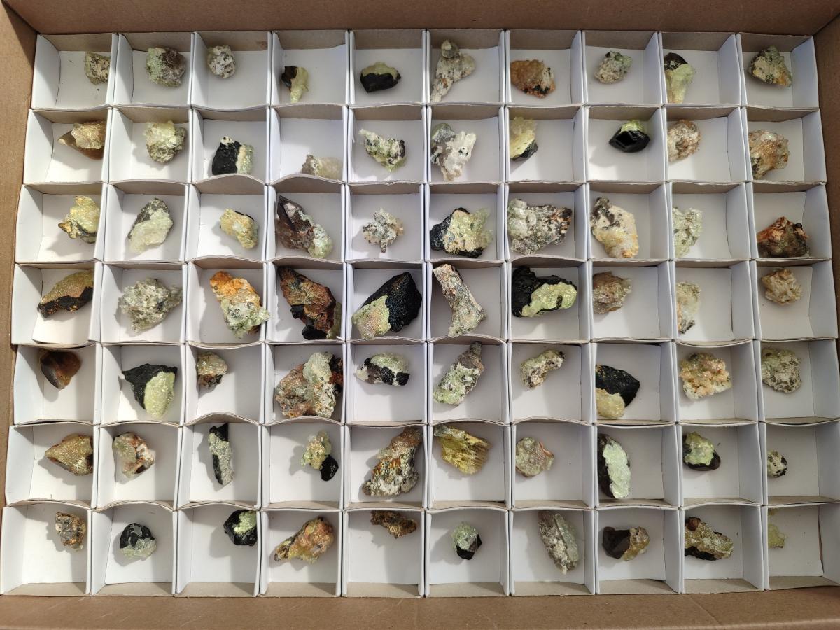 Natural Rare Hyalite Opal Specimens with Associated Minerals x 70 From Namibia
