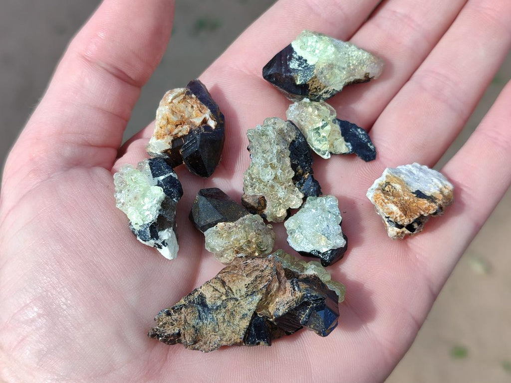 Natural Rare Hyalite Opal Specimens with Associated Minerals x 70 From Namibia