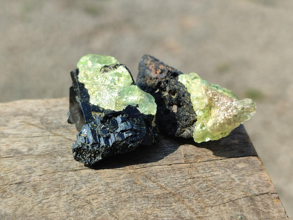Natural Rare Hyalite Opal Specimens with Associated Minerals x 70 From Namibia