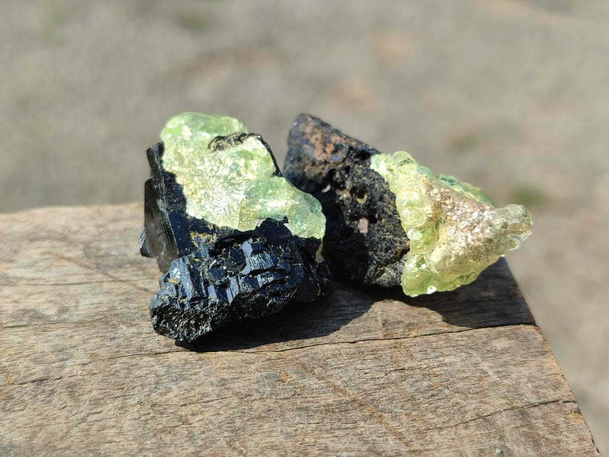 Natural Rare Hyalite Opal Specimens with Associated Minerals x 70 From Namibia