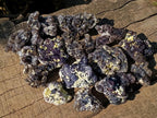 Natural Smokey and Purple Fluorite Specimens with Yellow Muscovite Mica x 15 From Erongo, Namibia