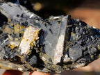 Natural Smokey Quartz Crystals with Schorl Black Tourmaline x 3 From Erongo, Namibia