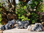 Natural Smokey Quartz Crystals with Schorl Black Tourmaline x 3 From Erongo, Namibia