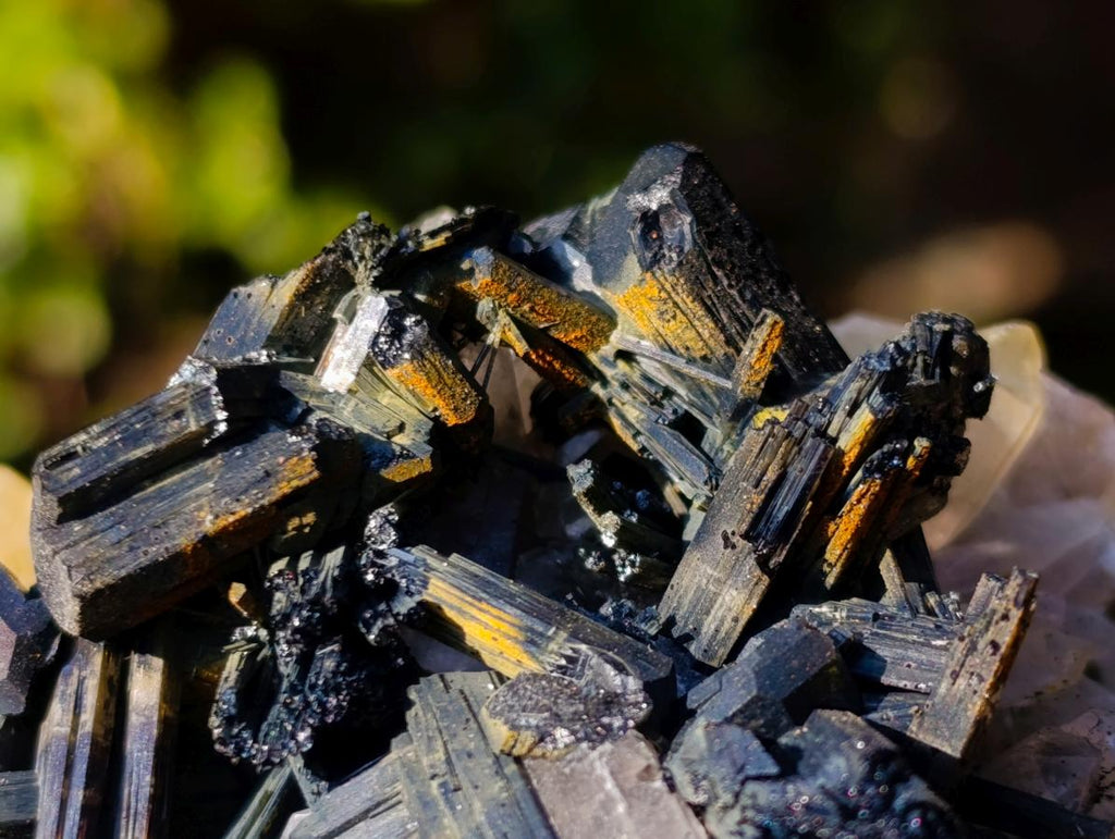 Natural Smokey Quartz Crystals with Schorl Black Tourmaline x 3 From Erongo, Namibia