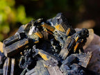 Natural Smokey Quartz Crystals with Schorl Black Tourmaline x 3 From Erongo, Namibia