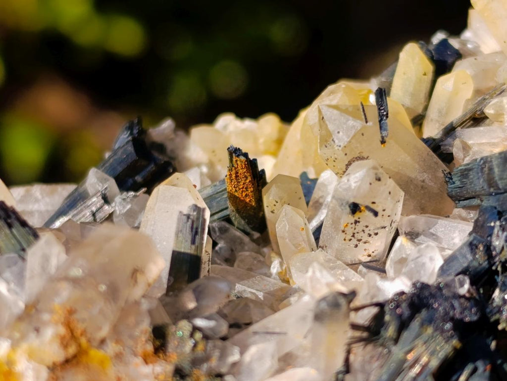 Natural Smokey Quartz Crystals with Schorl Black Tourmaline x 3 From Erongo, Namibia