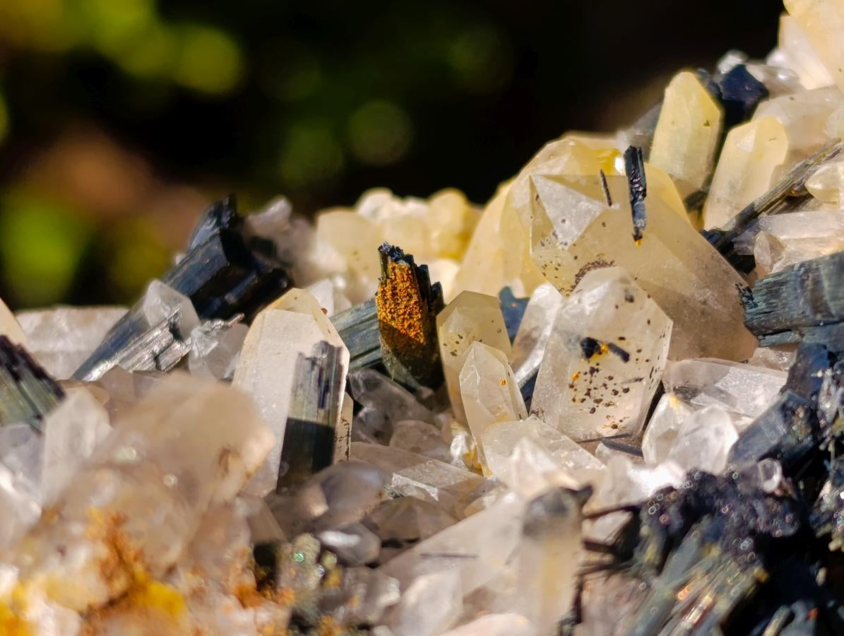Natural Smokey Quartz Crystals with Schorl Black Tourmaline x 3 From Erongo, Namibia