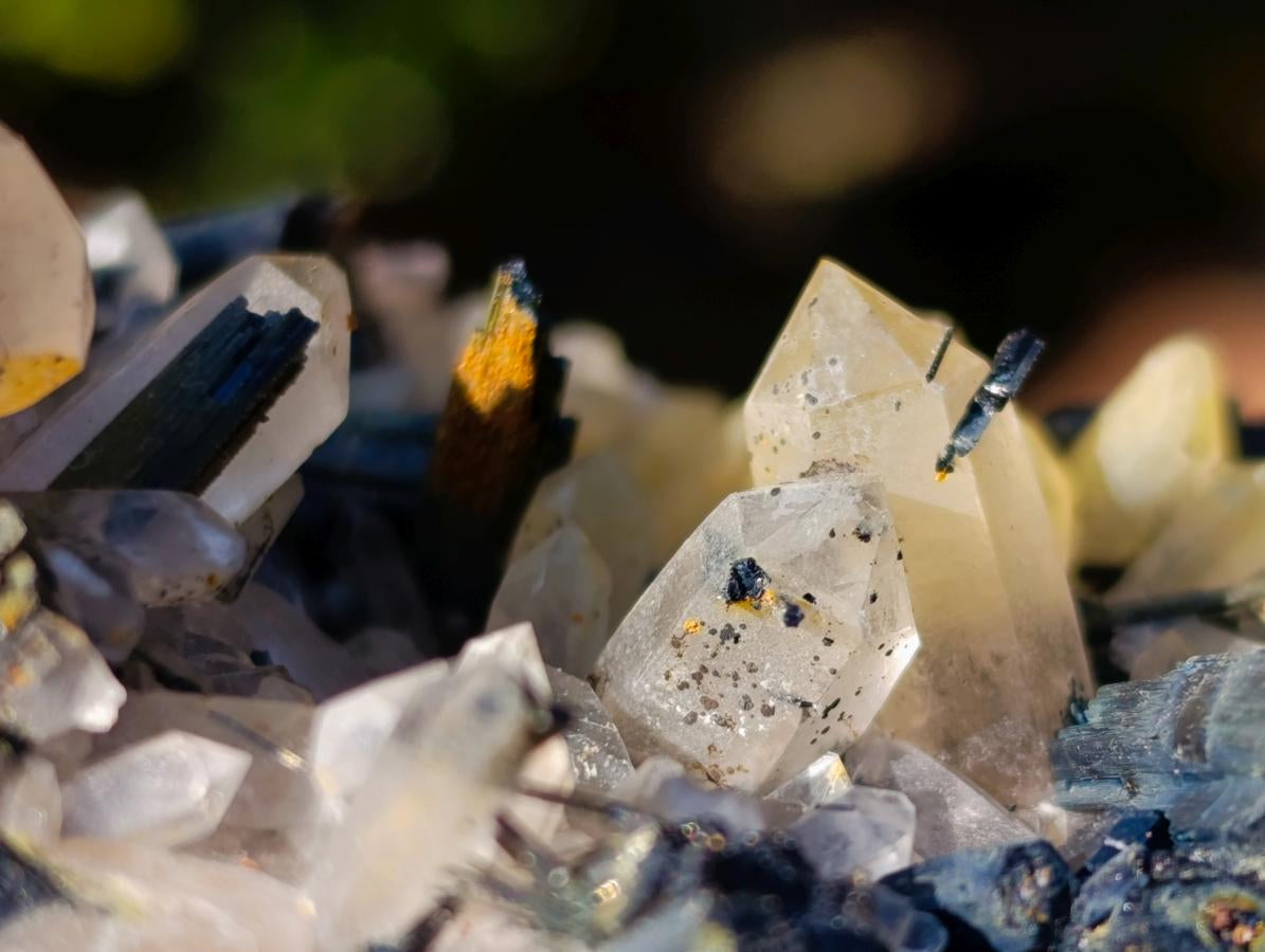 Natural Smokey Quartz Crystals with Schorl Black Tourmaline x 3 From Erongo, Namibia