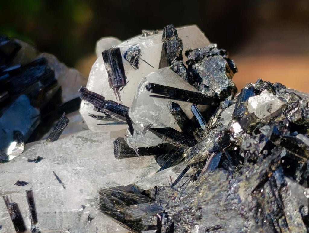Natural Smokey Quartz Crystals with Schorl Black Tourmaline x 3 From Erongo, Namibia