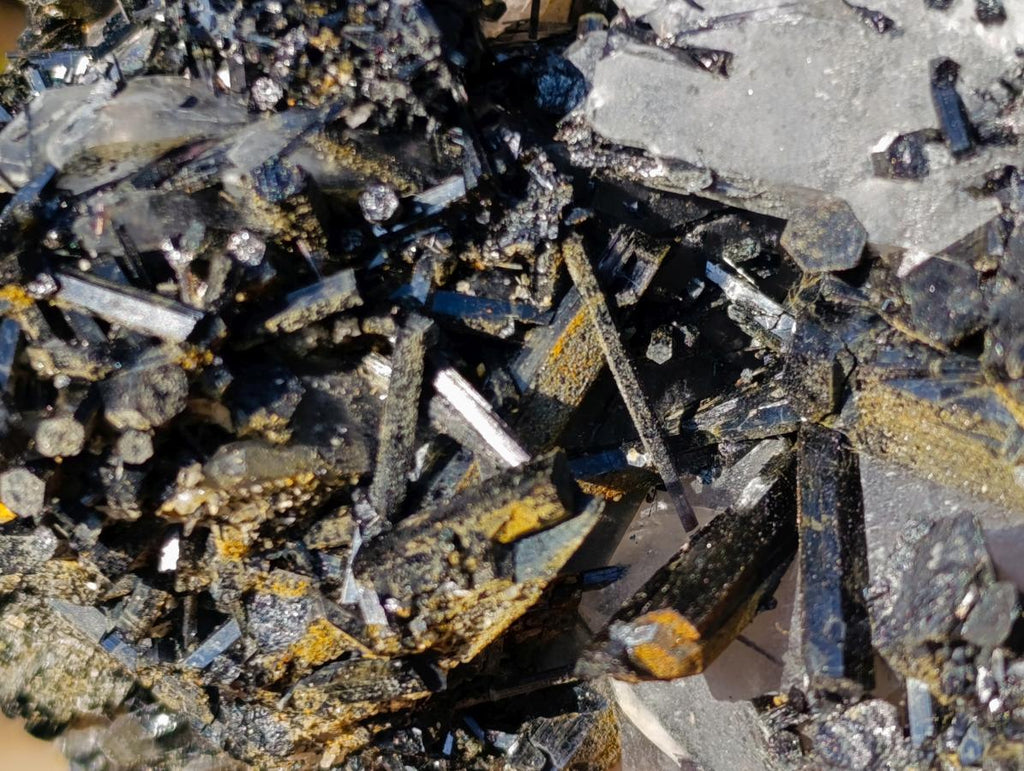Natural Smokey Quartz Crystals with Schorl Black Tourmaline x 3 From Erongo, Namibia
