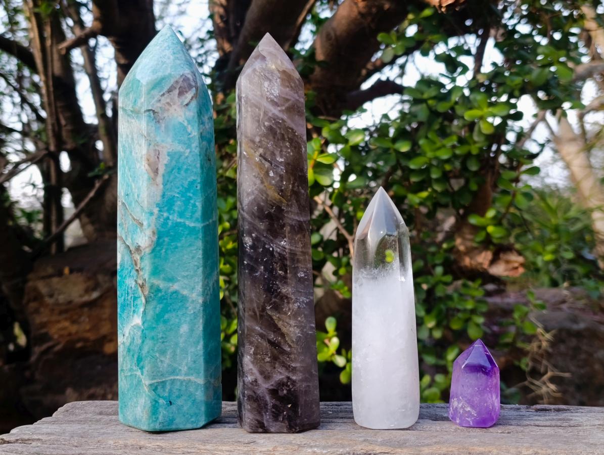 Polished Mix of Mineral Display Crystals x 5 From Southern Africa