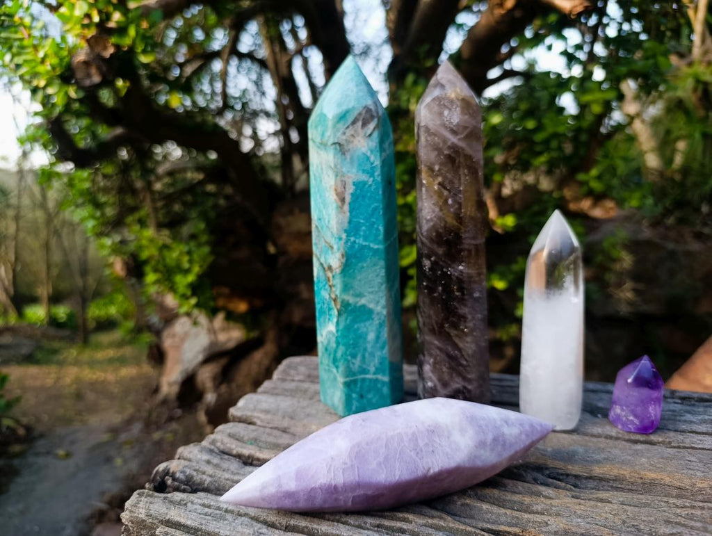 Polished Mix of Mineral Display Crystals x 5 From Southern Africa