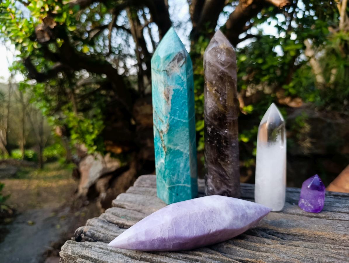 Polished Mix of Mineral Display Crystals x 5 From Southern Africa