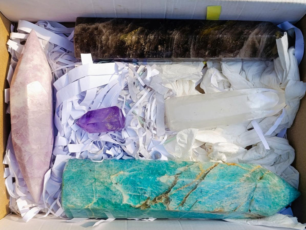 Polished Mix of Mineral Display Crystals x 5 From Southern Africa