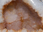 Polished and Natural XL Banded Agate with Crystalline Geode x 1 From Maintirano, Madagascar