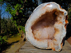 Polished and Natural XL Banded Agate with Crystalline Geode x 1 From Maintirano, Madagascar