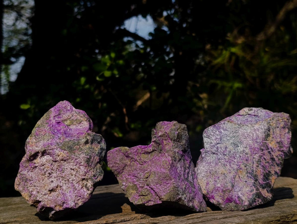 Natural Cobbed Stichtite Specimens x 12 From Barberton, South Africa