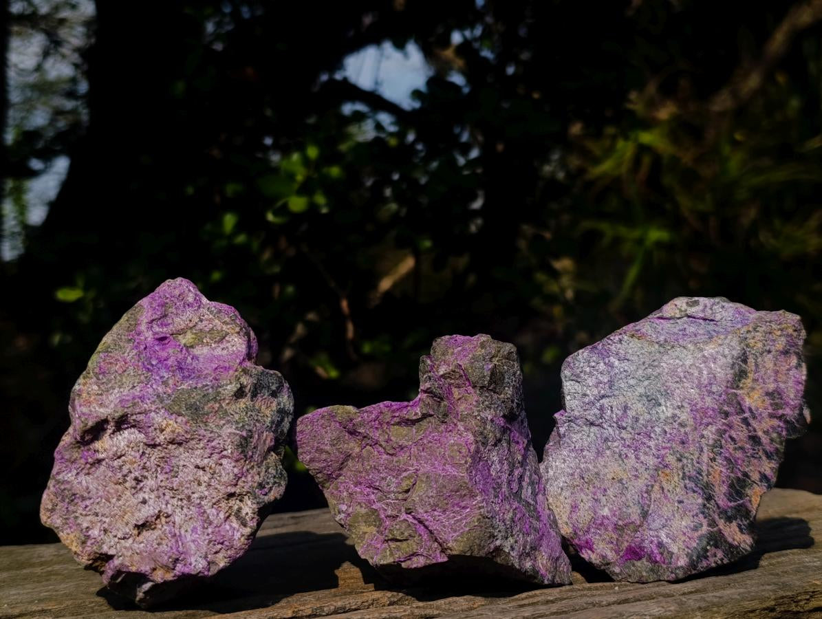 Natural Cobbed Stichtite Specimens x 12 From Barberton, South Africa