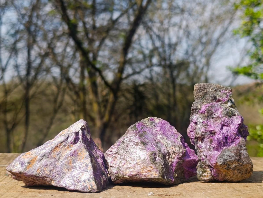 Natural Cobbed Stichtite Specimens x 12 From Barberton, South Africa