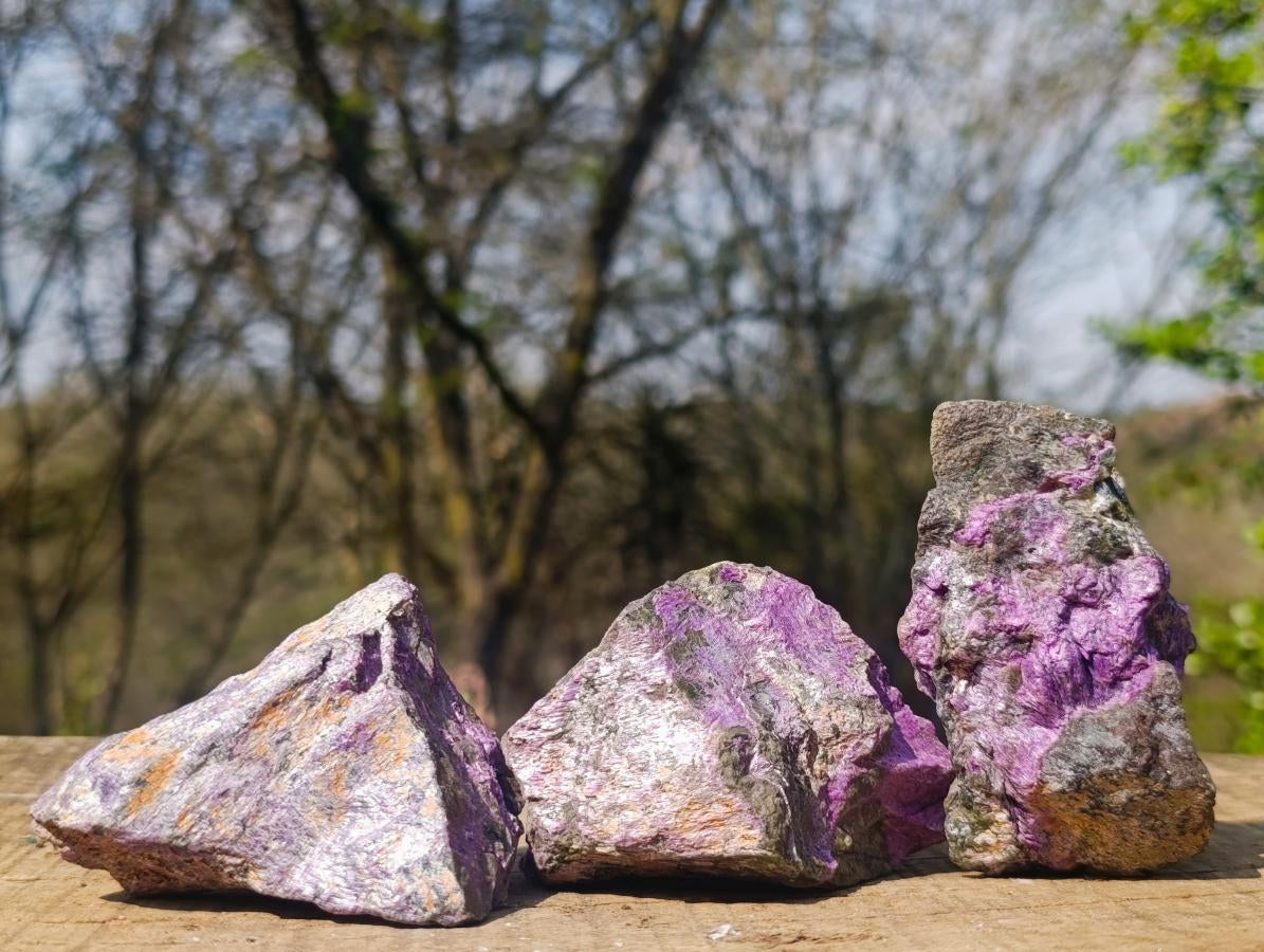 Natural Cobbed Stichtite Specimens x 12 From Barberton, South Africa