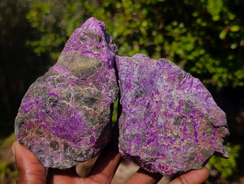 Natural Cobbed Stichtite Specimens x 12 From Barberton, South Africa