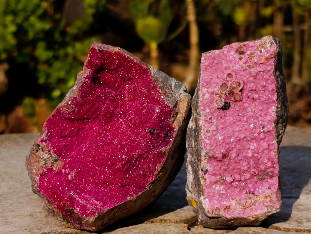 Natural Salrose Cobaltoan Dolomite Specimens x 4 From Kakanda, Congo