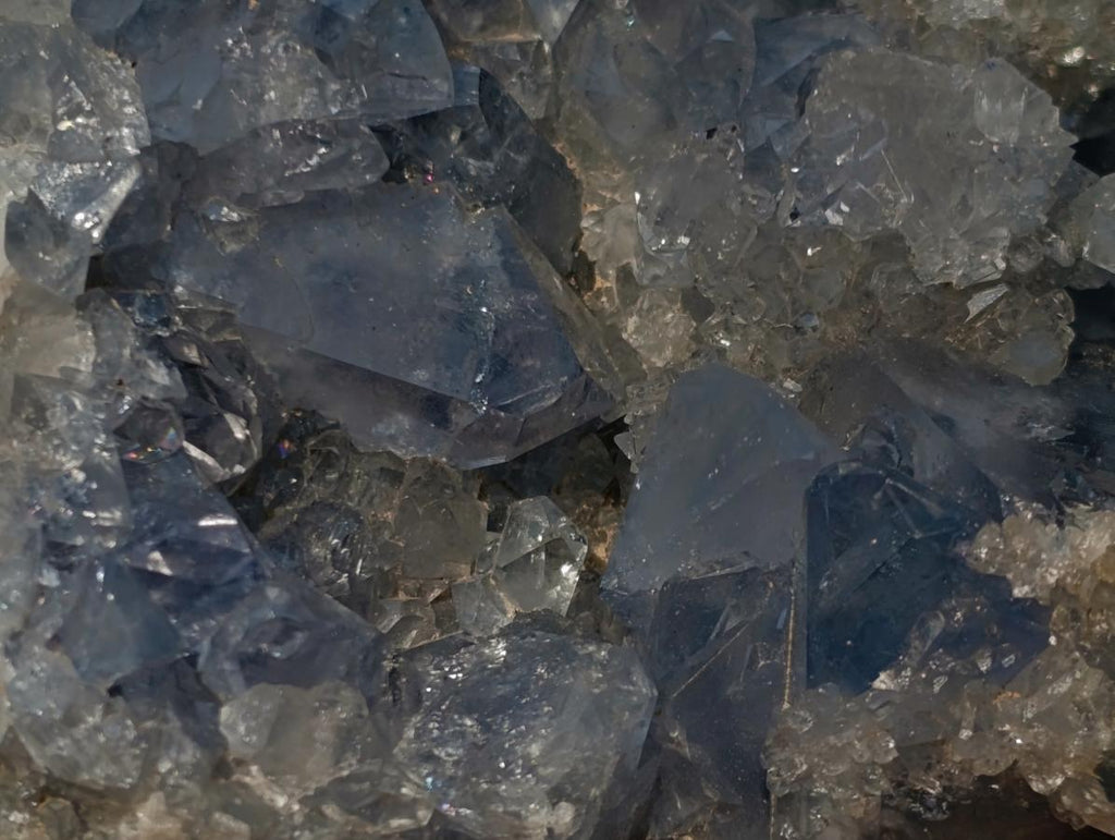 Natural Blue Celestite Specimens x 2 From Sakoany, Madagascar