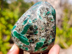 Polished Emerald Mica 'Mutokolite' Free Forms x 6 From Mutoko, Zimbabwe