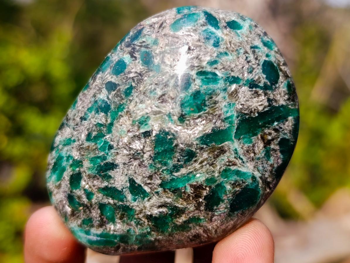 Polished Emerald Mica 'Mutokolite' Free Forms x 6 From Mutoko, Zimbabwe