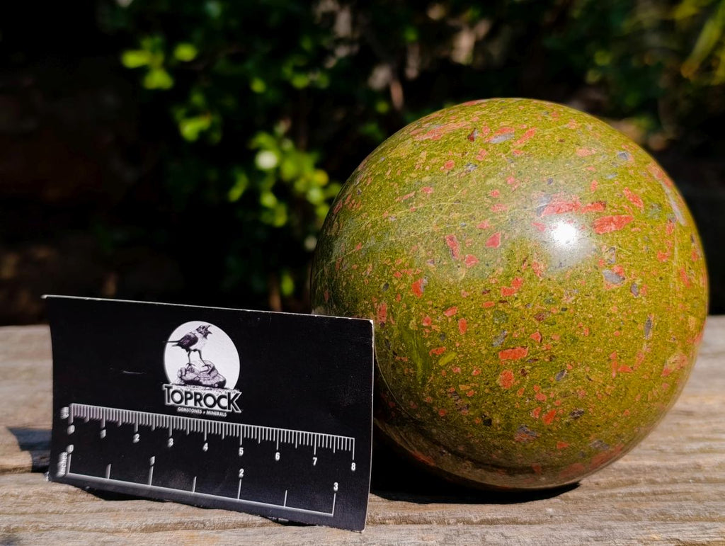 Polished Large Unakite Sphere x 1 From Messina, South Africa