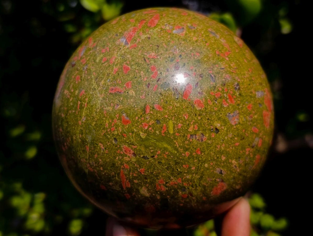 Polished Large Unakite Sphere x 1 From Messina, South Africa