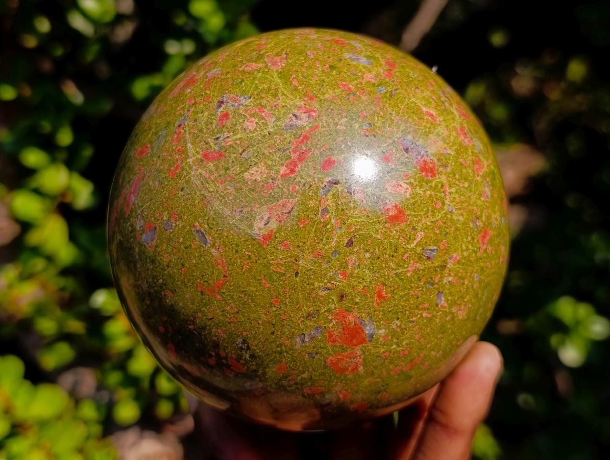 Polished Large Unakite Sphere x 1 From Messina, South Africa