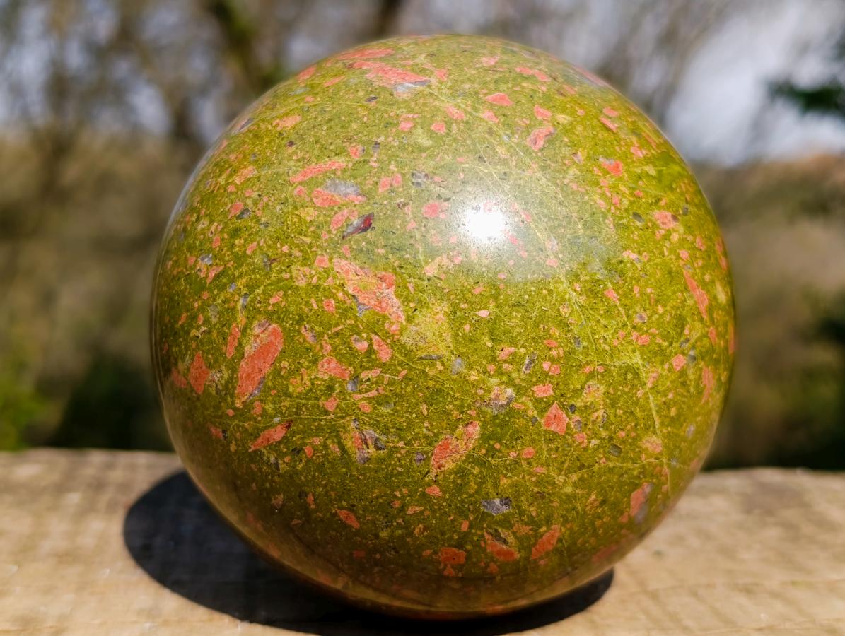 Polished Large Unakite Sphere x 1 From Messina, South Africa