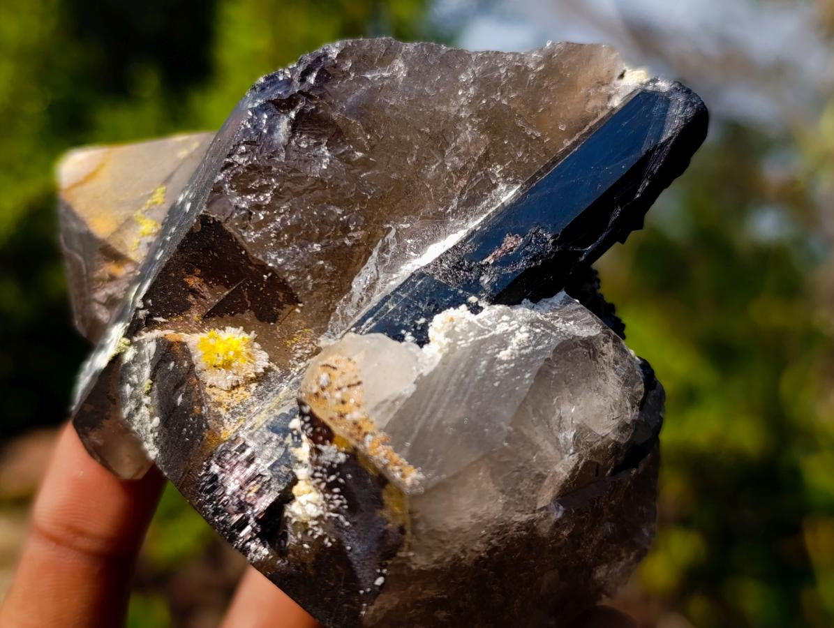 Natural Smokey Quartz Crystals with Associated Minerals x 6 From Erongo, Namibia