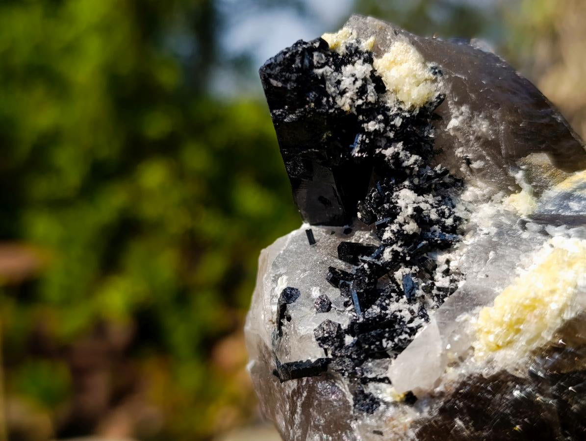 Natural Smokey Quartz Crystals with Associated Minerals x 6 From Erongo, Namibia